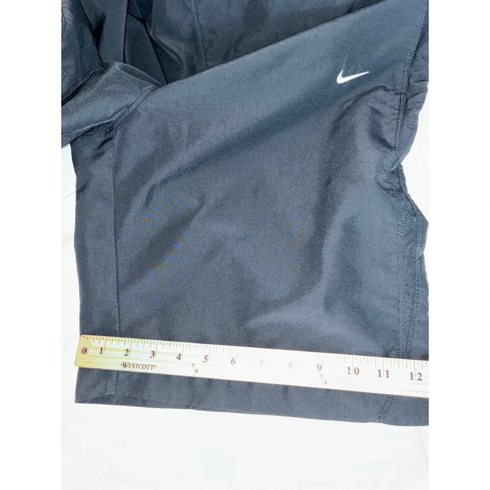 Nike Running Shorts Mens Large Black Mesh Lined Athletic Gym Pockets Swoosh Logo